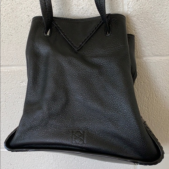 Black Leather Crossbody - Picture 3 of 4